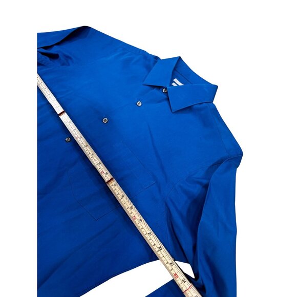 Van Heusen Mens Fitted Wrinkle-Free Blue Dress Shirt 15-15 1/2 M - Picture 8 of 10